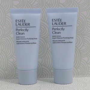 ESTEE LAUDER💥PERFECTLY CLEAN MULTI-ACTION FOAM CLEANSER/PURIFYING MASK - 2PCS💥